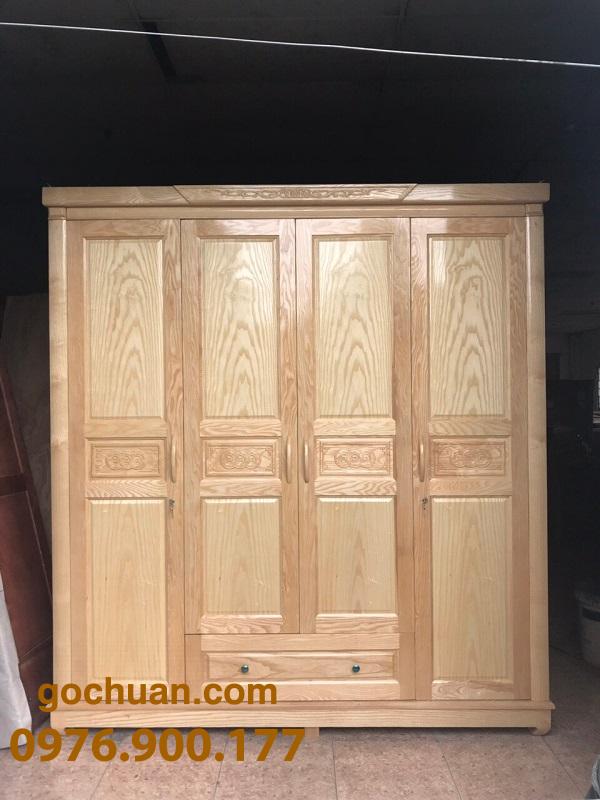 Tủ áo gỗ sồi Nga 4 cánh