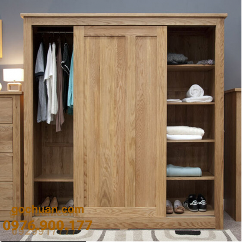 tủ quần áo gỗ sồi