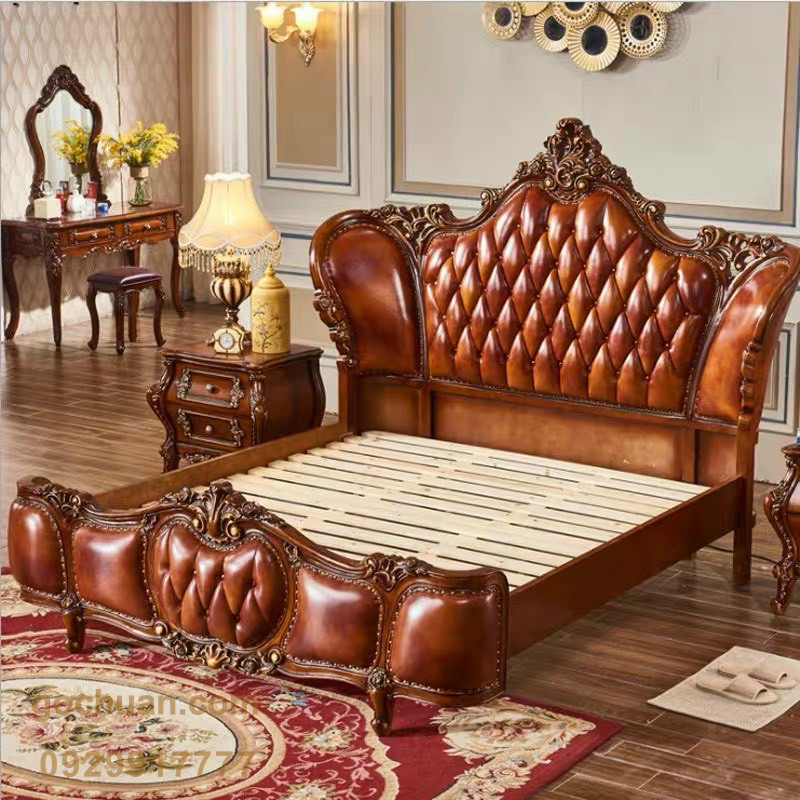 Giường ngủ gỗ sồi