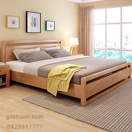 Giường ngủ gỗ sồi