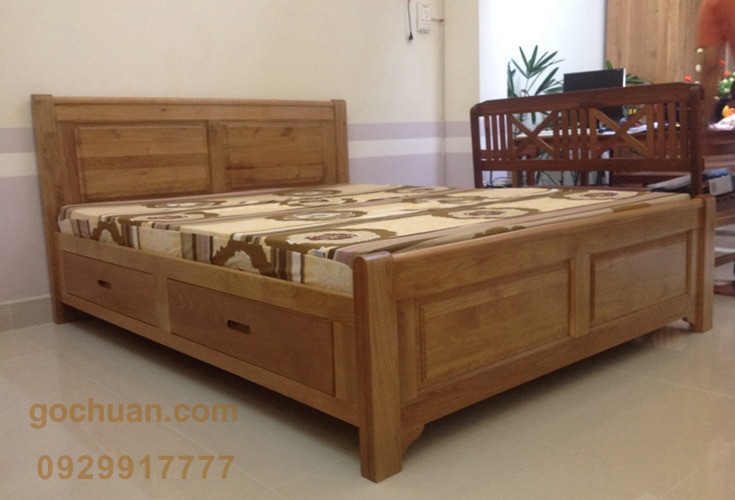 giường ngủ gỗ sồi