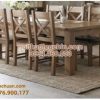 Bộ Bàn Ăn Gỗ Sồi Mỹ Chữ X 04