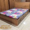 Giường ngủ sồi Mỹ có hộc kéo sát đất