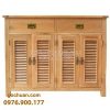 Tủ Giày Dép Gỗ Sồi Mỹ  4 cánh lá sách