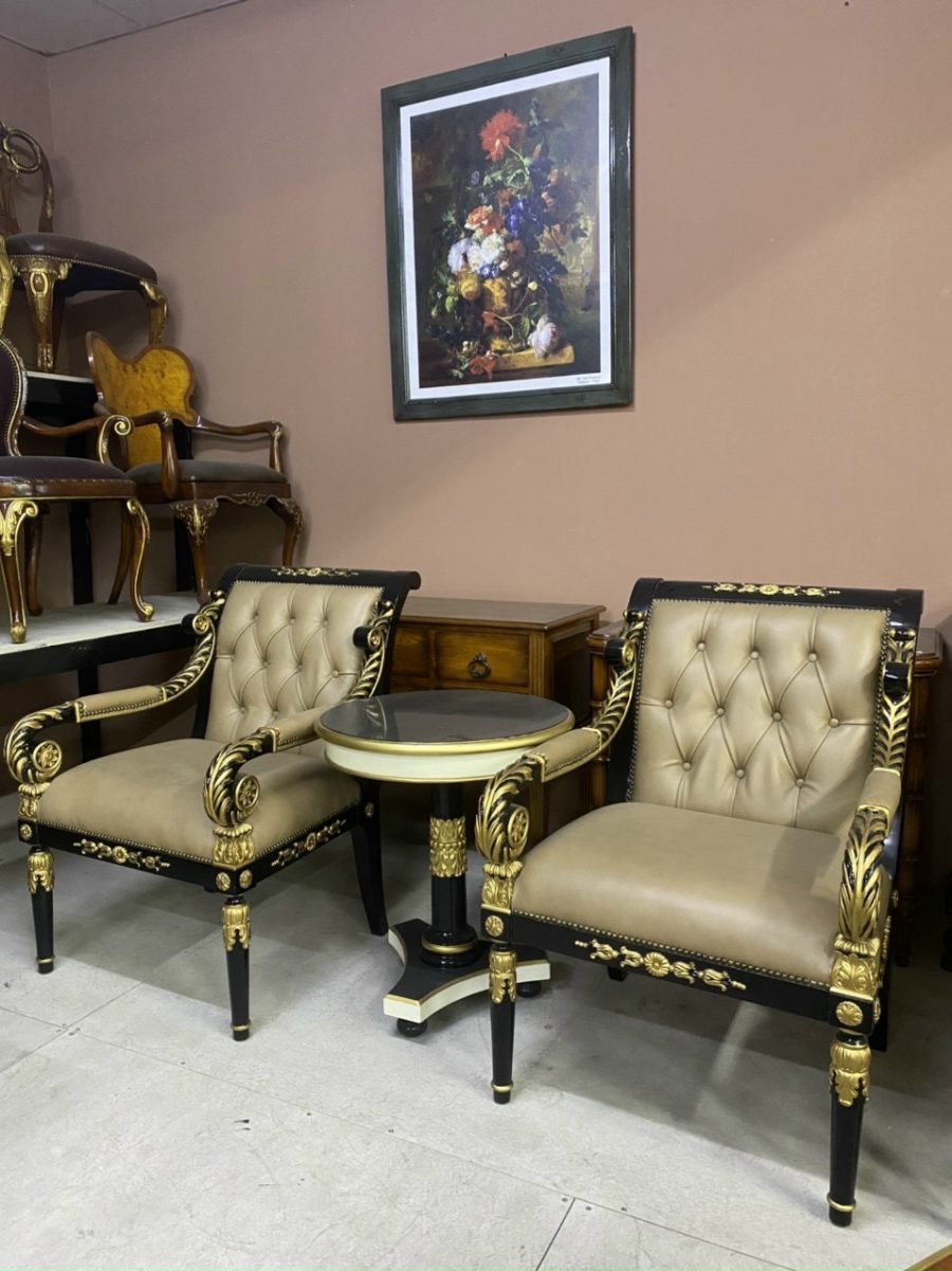 Set bàn ghế da bò 220822